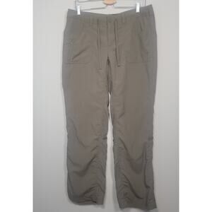 The North Face Womens 12 Brown Roll Tab Hiking Pants Drawstring Pockets